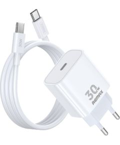 Charger Remax RP-U71 30W GaN USB-C + USB-C to USB-C cable 1.0m white