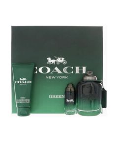 Coach Green for Men Gift set EDT 100 ml, miniature EDT 15 ml and shower gel 100 ml 100ml