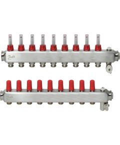 Danfoss SSM-9F kolektors ar plūsmas mērierīci, 9+9,1"
