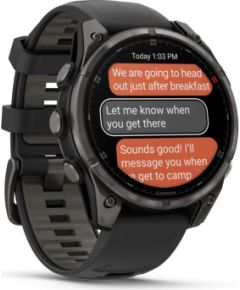 Garmin   fenix 8 Pro – 47 mm, AMOLED, Sapphire, Carbon grey DLC titanium with Black/pebble band