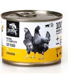 3Coty CHICKEN with hearts for Adult cats 180g