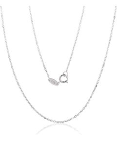 Zelta ķēdīte Enkurs apaļš 1 mm, dimantu apstrādājums #1400080(Au-W), Baltais Zelts 585°, garums: 45 cm, 1.06 gr.