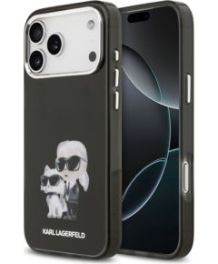 Karl Lagerfeld Apple  iPhone 17 Pro Max Silicone IML Aquarelle Karl and Choupette Case Black