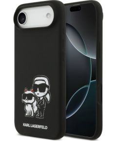 Karl Lagerfeld Apple  iPhone Air Liquid Silicone K&CH Sketch MagSafe Case Black