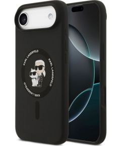 Karl Lagerfeld Apple  iPhone Air Liquid Silicone Karl and Choupette MagSafe Case Black