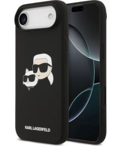 Karl Lagerfeld Apple  iPhone Air Liquid Silicone Double Heads MagSafe Case Black