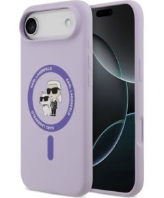 Karl Lagerfeld Apple  iPhone Air Liquid Silicone Karl and Choupette MagSafe Case Purple