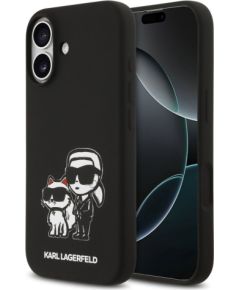 Karl Lagerfeld Apple  iPhone 17 Liquid Silicone K&CH Sketch MagSafe Case Black