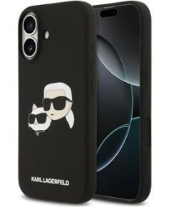 Karl Lagerfeld Apple  iPhone 17 Liquid Silicone Double Heads MagSafe Case Black
