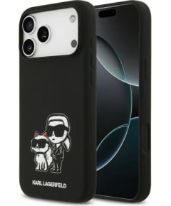 Karl Lagerfeld Apple  KARL LAGERFELD case for IPHONE 17 Pro Max compatible with MagSafe KLHMP17XSKCGRGOK (Silicone W/ K&C Sketch&Logo) black