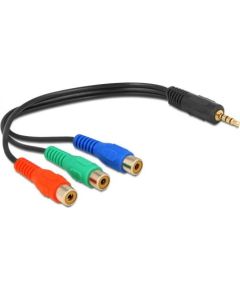 Delock Cable 3 x RCA female > Stereo plug 3.5 mm 4 pin