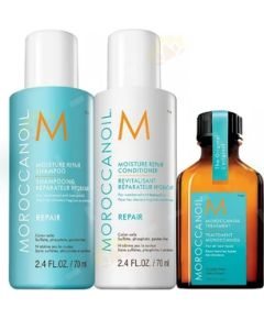 Moroccanoil Repair Moisture Travel Trio - Dárková sada vlasové kosmetiky 1ml