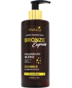 Vivaco Bronze Express - Rozjasňující tělové mléko s glitry 300ml