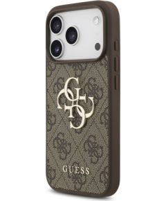 Guess PU 4G Metal Logo Strap Case Aizsargapvalks priekš Apple iPhone 17 Pro