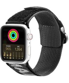 Dux Ducis   Strap (Outdoor Version) Strap for Apple Watch Ultra, SE, 8, 7, 6, 5, 4, 3, 2, 1 (49, 45, 44, 42 mm) Nylon Band Black Silver
