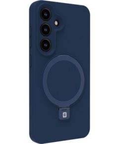 Evelatus Samsung  Galaxy S25 Plus Premium Magnetic with Stand Soft Touch Silicone Case Midnight Blue