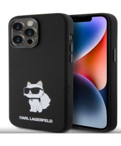 Karl Lagerfeld Apple  iPhone 15 Pro Max Liquid Silicone Choupette NFT Case Black