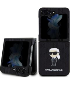 Karl Lagerfeld Samsung  Galaxy Z Flip 5 PU Saffiano Monogram Ikonik NFT Case Black