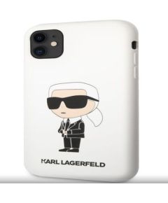 Karl Lagerfeld Apple  iPhone 11 Liquid Silicone Ikonik NFT Case White