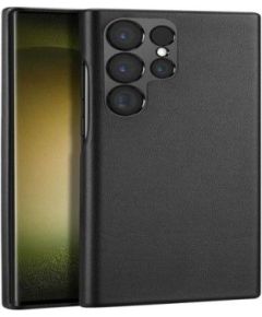 Dux Ducis -  Galaxy S23 Ultra elegant case made of artificial leather Black