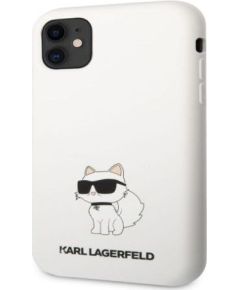 Karl Lagerfeld -  iPhone 11 Liquid Silicone Choupette NFT White