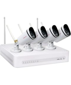 Foscam FN7108W-B4-1T, set (white, 1x FN7108W NVR, 4x FI9910W bullet camera)
