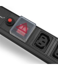 Qoltec 53998 Power strip for RACK 19" | 1U | 10A | PDU | 8xIEC C13 | 2m