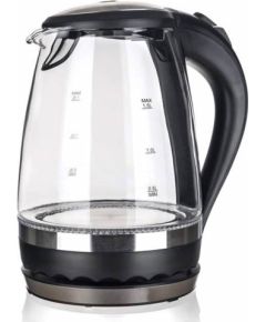 Elektriskā tējkanna Shady 1.5l, 2200W, ar LED, stikla