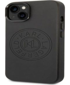 Karl Lagerfeld Apple  iPhone 14 PU Leather Perforated Logo Case Black
