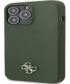 Guess Apple  iPhone 13 Pro Silicone Metal Logo Case Green