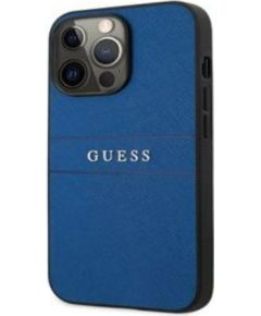 Guess Apple  iPhone 13 Pro Leather Saffiano Case Blue