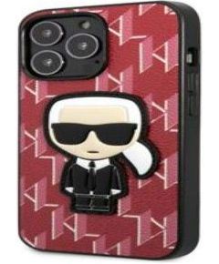 Karl Lagerfeld Apple  iPhone 13 Pro Max Monogram Ikonik Case Red