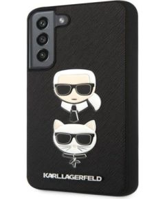 Karl Lagerfeld   Samsung Galaxy S22 Saffiano K&C Heads Case Black
