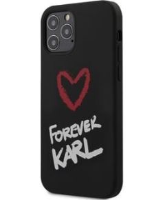 Karl Lagerfeld Apple  iPhone 12/12 Pro 6.1'' Forever Silicone Cover Black