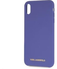 Karl Lagerfeld Apple  iPhone XS Max Gold Logo Silicone Case Violet