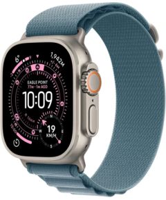 Apple Watch Ultra 3 GPS + Cellular 49mm Natural Titanium Case with Anchor Blue Ocean Band Viedpulkstenis
