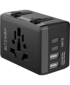 Blitzwolf BW-TA1 4-in-1 Travel Adapter 2xUSB + C + PD 20W
