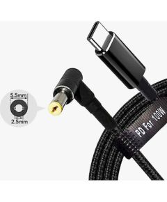Кабель для зарядки ноутбука Fusion USB-C для Asus 5.5 x 2.5 мм | 18,5 В-20 В | 100 Вт | 1,8m