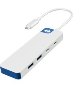 Hyper HyperDrive Flex 4 Port USB-C Combo Hub, White/Blue HD5200BUGL