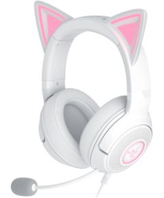 Razer Headset Kraken Kitty V2 Wired Over-ear Microphone Noise canceling White