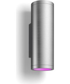 Philips Hue WCA Appear Outdoor Wall Lantern, Inox 8 W 2000-6500 Hue White Colour Ambiance