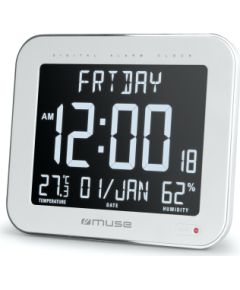 Muse Wall Clock with Alarm Function M-090 WMC White
