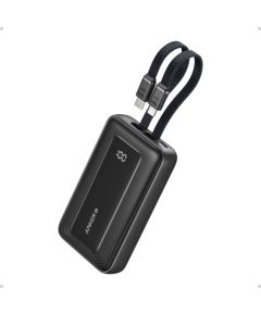 Anker Power Bank A1680G11 10000 mAh USB-C 30W, Lightning 27W Built-In USB-C and Lightning Cables Black