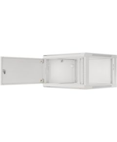 Lanberg Rack cabinet 19" wall-mount 6U/600x600 for self-assembly with metal door (flat pack) WF01-6606-00S Grey