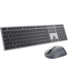 Dell Premier Multi-Device Keyboard and Mouse KM7321W Keyboard and Mouse Set Wireless Ukrainian Titanium Gray 2.4 GHz, Bluetooth 5.0