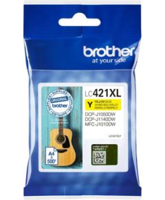 Brother LC421XLY Ink Cartridge, Yellow Brother LC421XLY Ink Cartridge Yellow