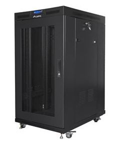 Lanberg Rack cabinet 19" free-standing 22U/800x1000 (flat pack) with mesh door FF01-8022-23BL Black