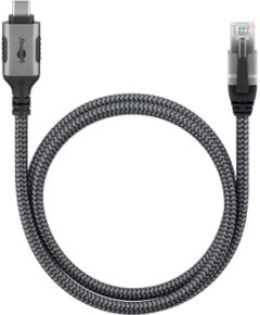 Goobay USB-A 3.1 to RJ45 Ethernet Cable, 1 m 70696 Black
