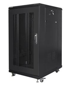 Lanberg Rack cabinet 19" free-standing 22U/600x800 (flat pack) with mesh door FF01-6822-23B Black