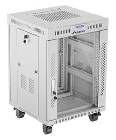 Lanberg Rack cabinet 19" free-standing 15U/600x600 (flat pack) with glass door, LCD FF01-6615-12SL Grey